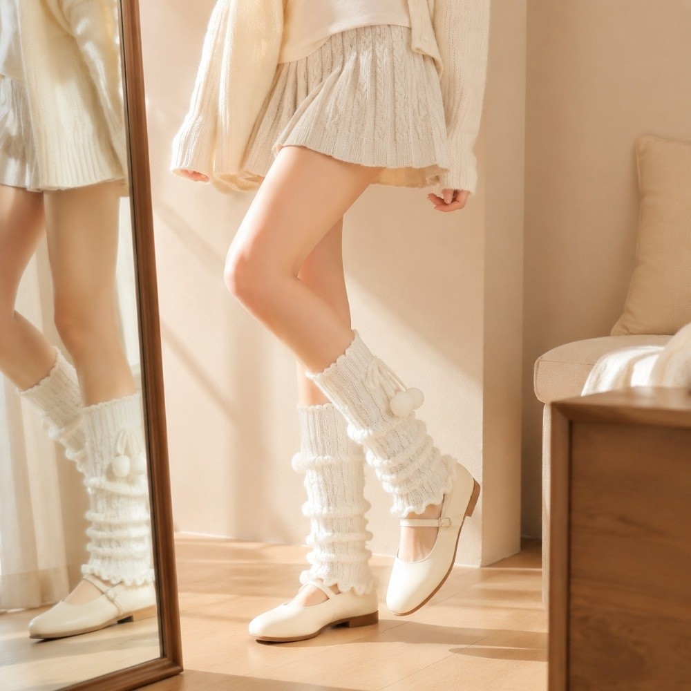 Вязаные гетры с рюшами по края – обзор и цена Boot Sock Slouchy