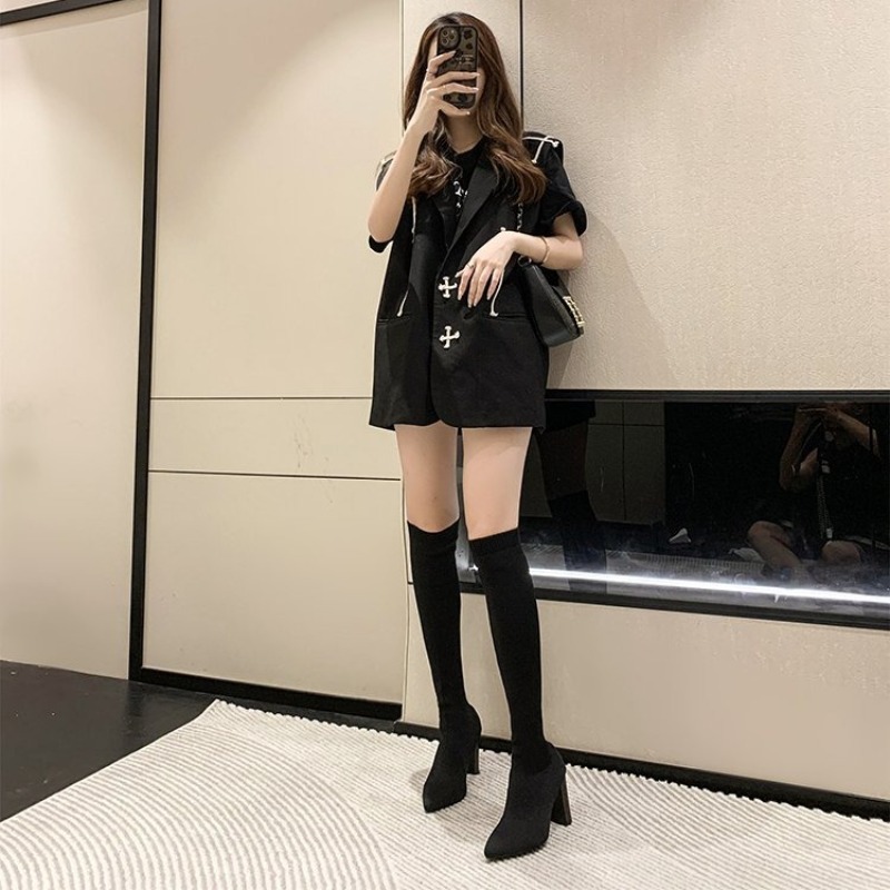 Женские ботфорты с острым носк – обзор и цена Knee High Sock Women